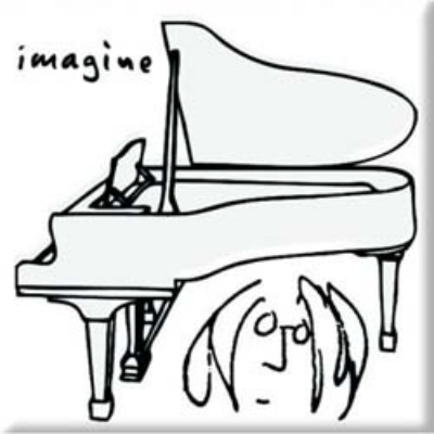 Show details for Beatles Magnet: John Lennon "Imagine Black on White" Picture of Beatles Magnet: John Lennon "Imagine Black on White"