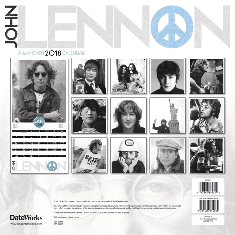 Picture of Beatles Calendar: John Lennon 2018