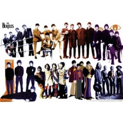 Show details for Beatles Poster:  Pictorial Timeline Evolution Picture of Beatles Poster:  Pictorial Timeline Evolution