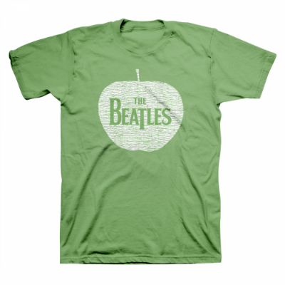 Show details for Beatles Adult T-Shirt: White Apple Logo on Green Tee Picture of Beatles Adult T-Shirt: White Apple Logo on Green Tee