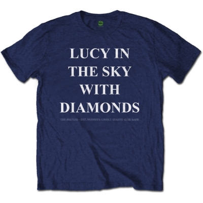 Show details for Beatles Adult T-Shirt: Beatles Song Lyric Edition "Lucy in the Sky with Diamonds" Picture of Beatles Adult T-Shirt: Beatles Song Lyric Edition "Lucy in the Sky with Diamonds"