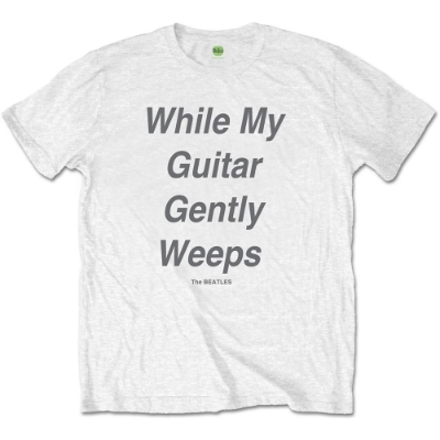 Show details for Beatles Adult T-Shirt: Beatles Song Lyric Edition "While My Guitar Gently Weeps" Picture of Beatles Adult T-Shirt: Beatles Song Lyric Edition "While My Guitar Gently Weeps"