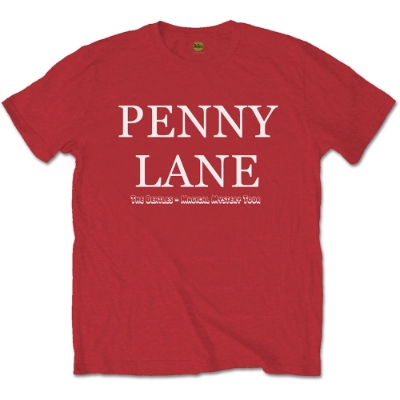 Show details for Beatles Adult T-Shirt: Beatles Song Lyric Edition "Penny Lane" Picture of Beatles Adult T-Shirt: Beatles Song Lyric Edition "Penny Lane"