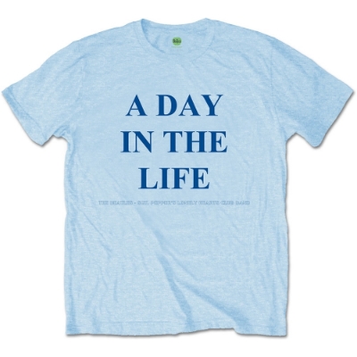 Show details for Beatles Adult T-Shirt: Beatles Song Lyric Edition "A Day in the Life" Picture of Beatles Adult T-Shirt: Beatles Song Lyric Edition "A Day in the Life"