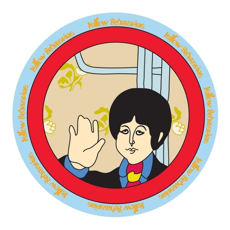 Picture of Beatles Plate: Yellow Submarine 4 pc. 8 in. Ceramic Salad Plate Set