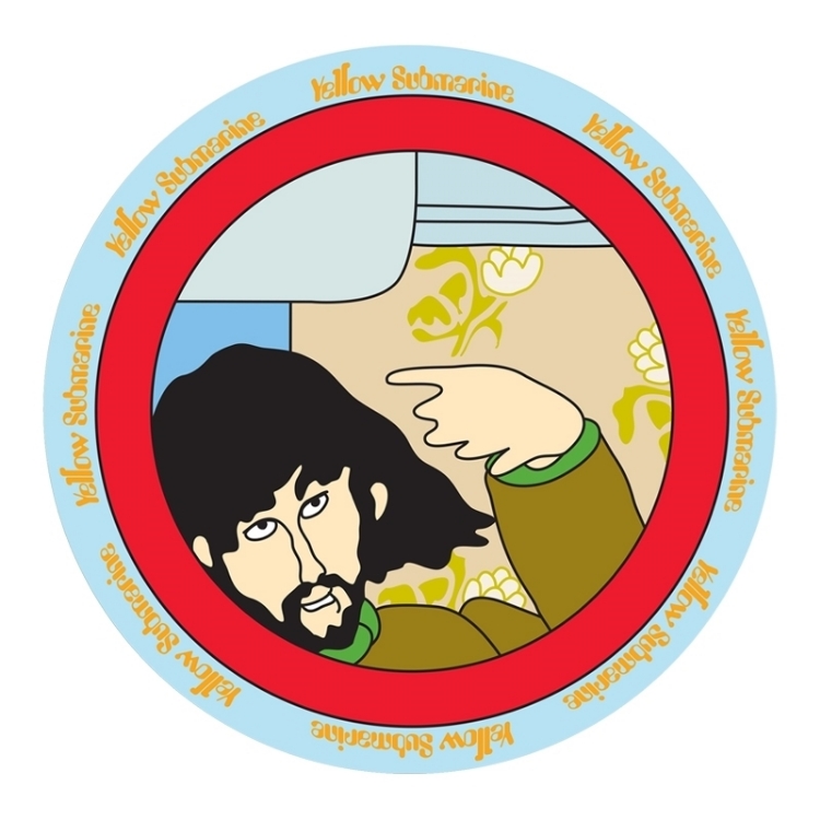 Picture of Beatles Plate: Yellow Submarine 4 pc. 8 in. Ceramic Salad Plate Set