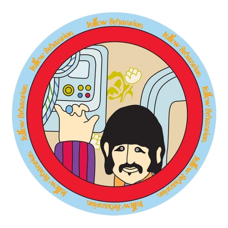 Picture of Beatles Plate: Yellow Submarine 4 pc. 8 in. Ceramic Salad Plate Set
