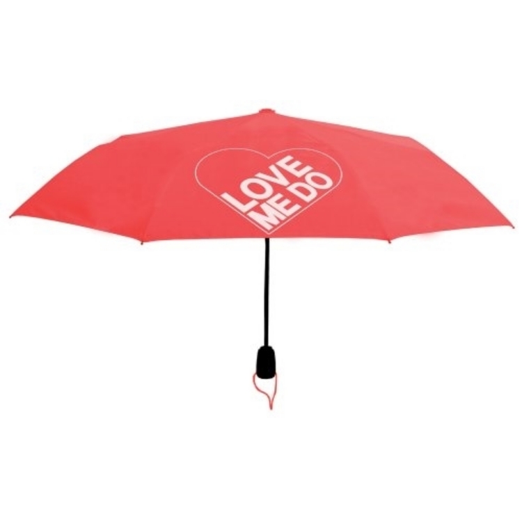 Picture of Beatles Umbrella: "Love Me Do" Umbrella in Red