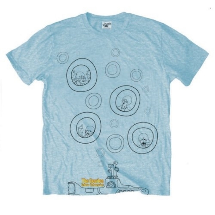 Picture of Beatles Adult T-Shirt: Yellow Submarine More Bubbles