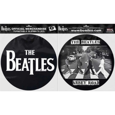 Show details for Beatles Slipmat Set: Drop T Logo & Abbey Road Picture of Beatles Slipmat Set: Drop T Logo & Abbey Road