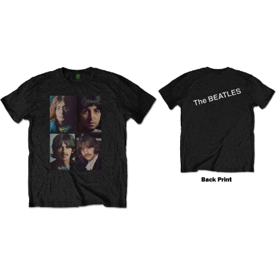 Show details for Beatles Adult T-Shirt: White Album Photo Faces Picture of Beatles Adult T-Shirt: White Album Photo Faces