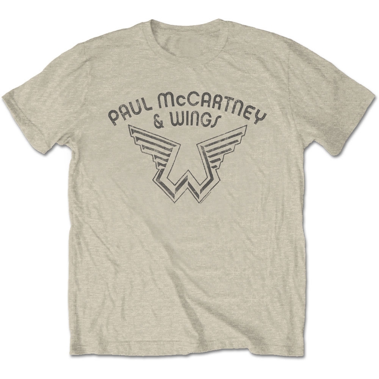 Picture of Beatles Adult T-Shirt: Paul McCartney - Wings "Wings Logo Natural "