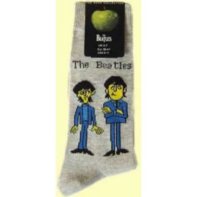 Show details for Beatles Socks: Men's Cartoon Standing (Grey) Picture of Beatles Socks: Men's Cartoon Standing (Grey)