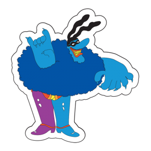 Beatles Sticker: Chief Blue Meanie Sticker -Beatles Fab Four Store