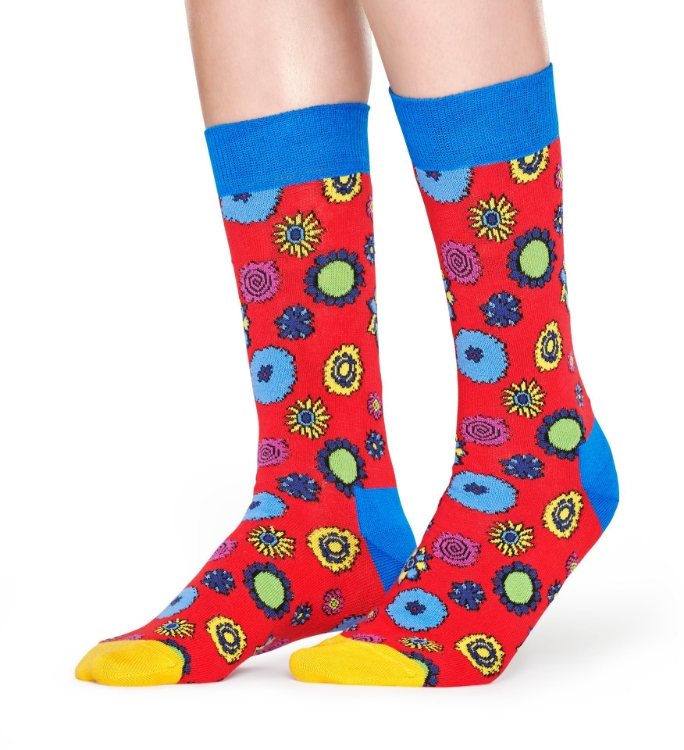 Picture of Beatles Socks: Happy Socks Women's Flower Power Socks