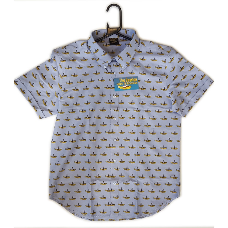 Picture of Beatles Dress Shirt: Light Blue Yellow Submarine Button Down