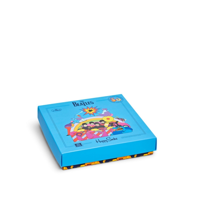 Picture of Beatles Socks: Happy Socks Kid's Box Set 4 Pairs of  Yellow Submarine Socks