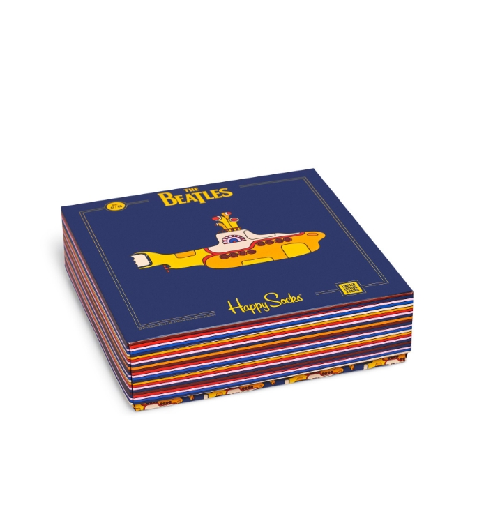 Picture of Beatles Socks: Happy Socks Unisex EP SIZE BOXSET 3 pack of Yellow Submarine Socks