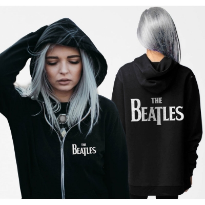 Show details for Beatles Hoodie: JR Zipped Drop T Logo Picture of Beatles Hoodie: JR Zipped Drop T Logo