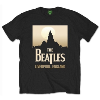 Show details for Beatles Adult T-Shirt: Liverpool England Skyline Picture of Beatles Adult T-Shirt: Liverpool England Skyline