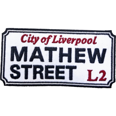 Show details for Beatles Patches: Mathew Street Liverpool Sign Picture of Beatles Patches: Mathew Street Liverpool Sign