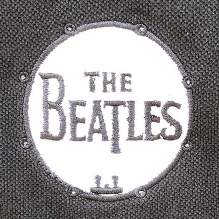 Picture of Beatles Polo Shirt: Drum Logo Black