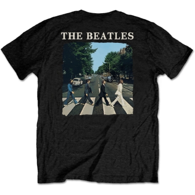 Show details for Beatles Adult T-Shirt: Beatles Abbey Road and Logo Picture of Beatles Adult T-Shirt: Beatles Abbey Road and Logo
