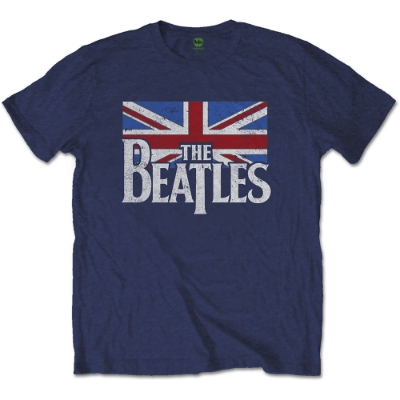 Show details for Beatles Adult T-Shirt: British Flag - Union Jack Navy Picture of Beatles Adult T-Shirt: British Flag - Union Jack Navy