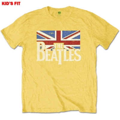 Show details for Beatles Kid Shirt: The Beatles Drop T Logo Flag - Yellow Picture of Beatles Kid Shirt: The Beatles Drop T Logo Flag - Yellow