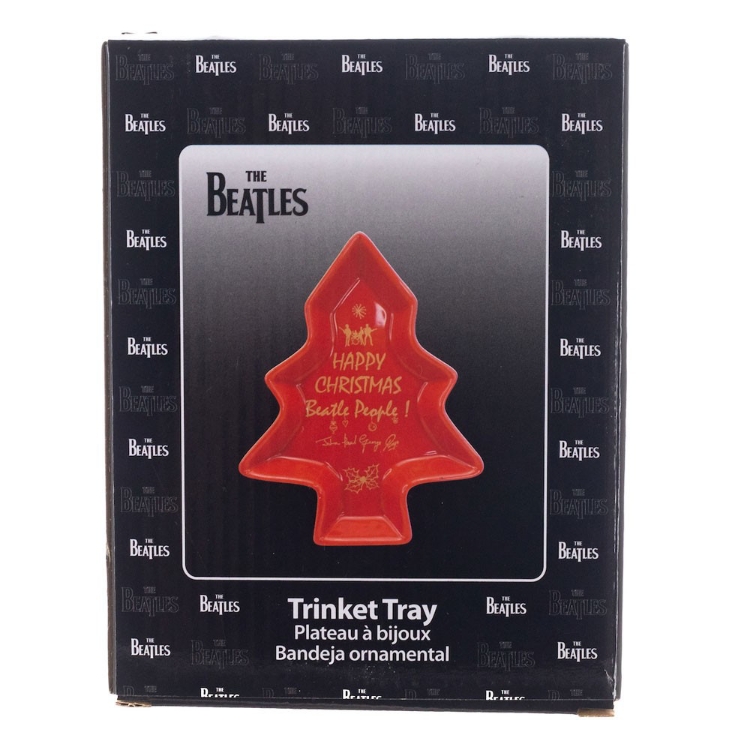 Picture of Beatles Trinket Tray: Happy Christmas Beatle People Ceramic Trinket Tray