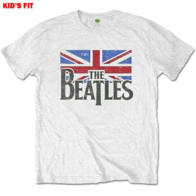 Show details for Beatles Kid Shirt: The Beatles Drop T Logo Flag - White Picture of Beatles Kid Shirt: The Beatles Drop T Logo Flag - White