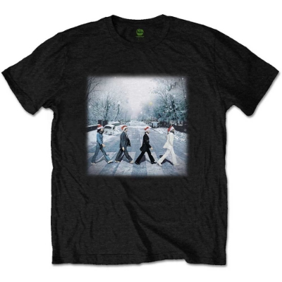 Show details for Beatles Adult T-Shirt: Beatles Abbey Road Christmas Tee (Black) Picture of Beatles Adult T-Shirt: Beatles Abbey Road Christmas Tee (Black)