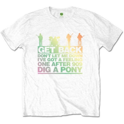 Show details for Beatles Adult T-Shirt: Beatles Get Back Rooftop Savile Color/White Picture of Beatles Adult T-Shirt: Beatles Get Back Rooftop Savile Color/White