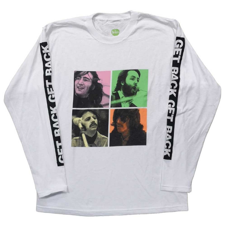 Picture of Beatles Adult T-Shirt: Beatles Long Sleeved Get Back Faces