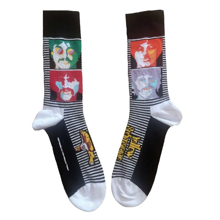 Picture of Beatles Socks: Yellow Submarine Sea of Science Socks - Black