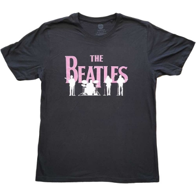 Show details for Beatles Adult T-Shirt: The Band Silhouettes (Puff Print) Pink Picture of Beatles Adult T-Shirt: The Band Silhouettes (Puff Print) Pink