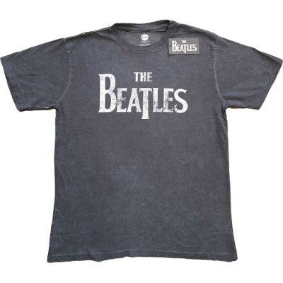 Show details for Beatles Adult T-Shirt: Drop T Logo Snow Wash Tee Picture of Beatles Adult T-Shirt: Drop T Logo Snow Wash Tee