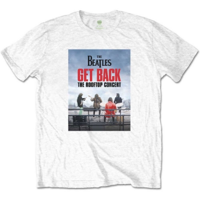 Show details for Beatles Adult T-Shirt: Get Back Poster Tee White Picture of Beatles Adult T-Shirt: Get Back Poster Tee White