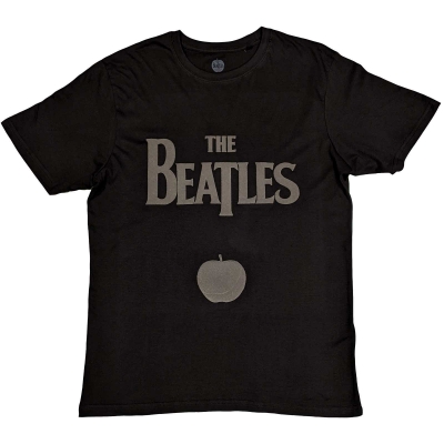 Show details for Beatles Adult T-Shirt: Unisex Drop T Logo & Apple Picture of Beatles Adult T-Shirt: Unisex Drop T Logo & Apple
