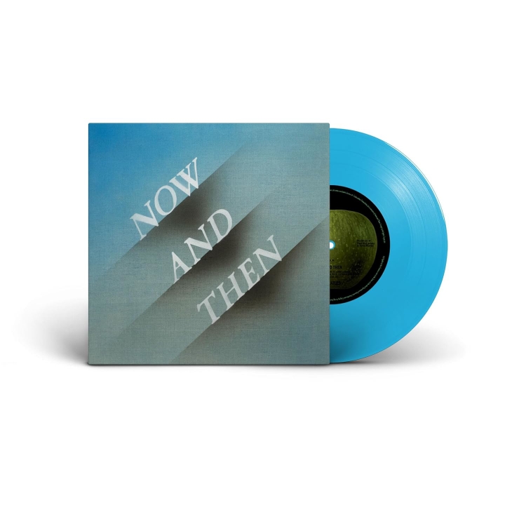Picture of Beatles VINYL: 7" Single Record  Now & Then  Blue VINYL