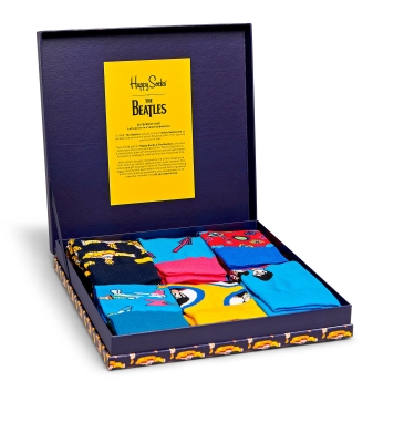 Show details for Beatles Socks: Happy Socks Unisex LP SIZE BOXSET 6 pairs of Yellow Submarine Socks Picture of Beatles Socks: Happy Socks Unisex LP SIZE BOXSET 6 pairs of Yellow Submarine Socks