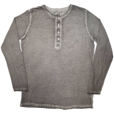 Show details for Beatles Adult T-Shirt: Abbey Road Crossing in Silver Grey Henley Long Sleeve Picture of Beatles Adult T-Shirt: Abbey Road Crossing in Silver Grey Henley Long Sleeve