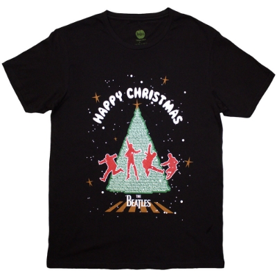 Show details for Beatles Adult T-Shirt: Beatles Happy Christmas Tree Picture of Beatles Adult T-Shirt: Beatles Happy Christmas Tree