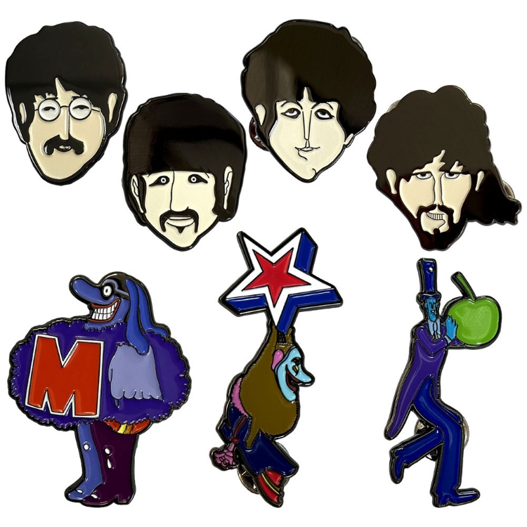 Picture of Beatles Pin & Badge Set: The Beatles Yellow Submarine Characters Mini