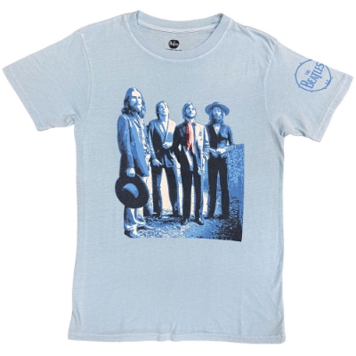 Show details for Beatles Adult T-Shirt: The Beatles Full Cowboy in Blue Picture of Beatles Adult T-Shirt: The Beatles Full Cowboy in Blue