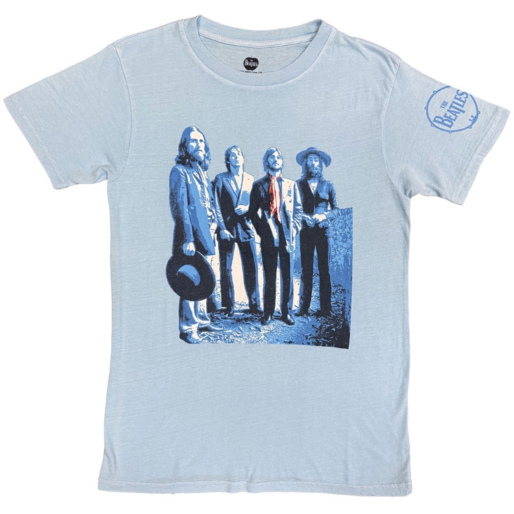 Picture of Beatles Adult T-Shirt: The Beatles Full Cowboy in Blue