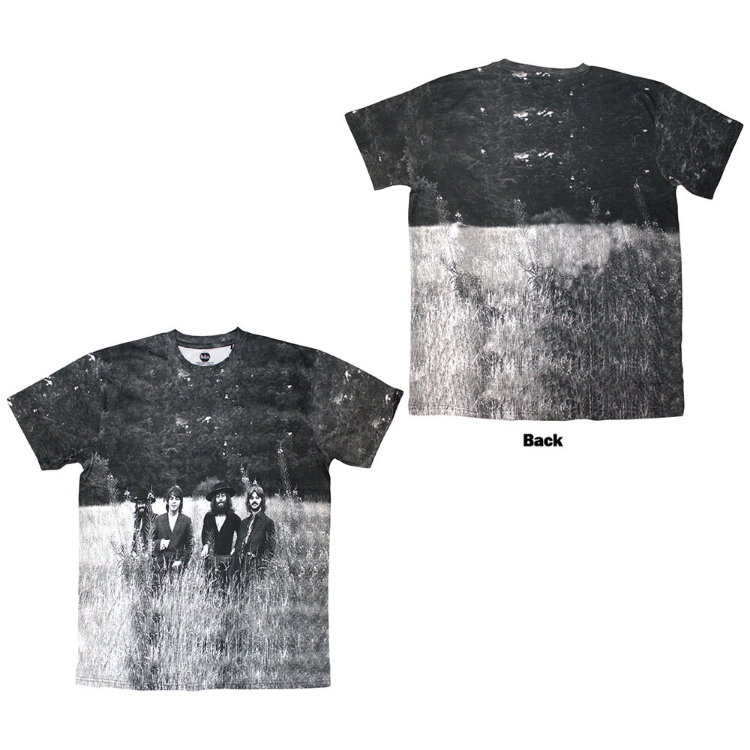 Picture of Beatles Adult T-Shirt: The Beatles Tittenhurst Park Field White All Over Print