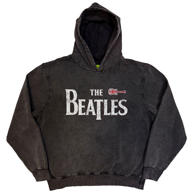 Picture of Beatles Hoodie: Unisex Pullover Guitar & Drop T (Charcoal Grey)