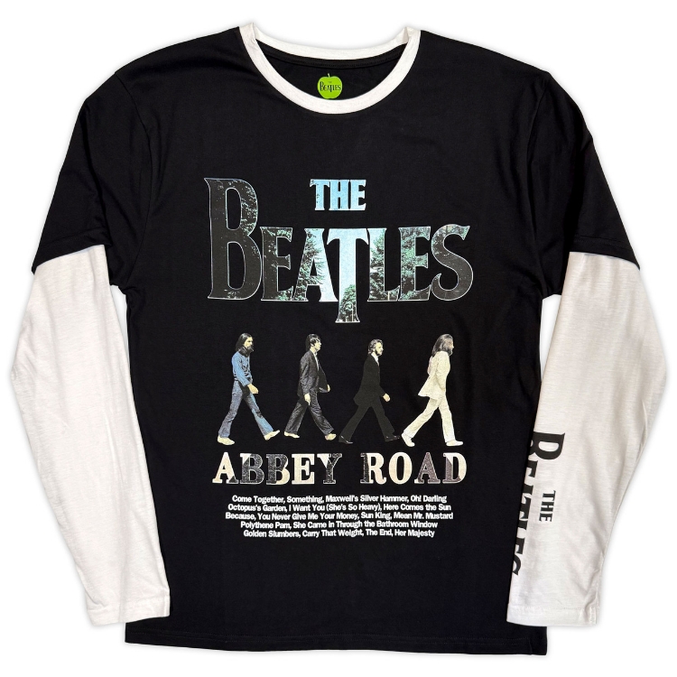 Picture of Beatles Adult T-Shirt: Abbey Road Crossing Long Sleeve Layered