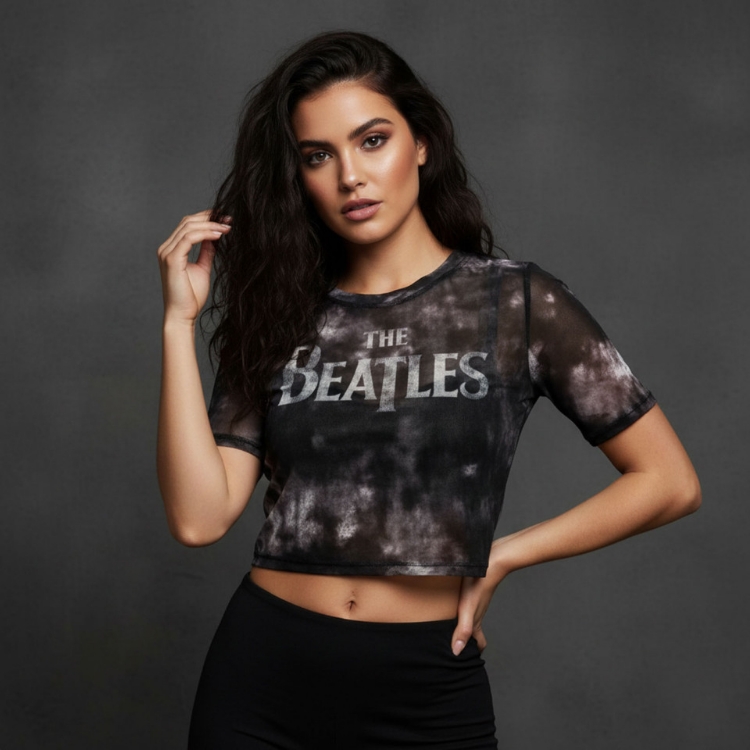 Picture of Beatles Jr's T-Shirt: Crop Top Drop T Logo